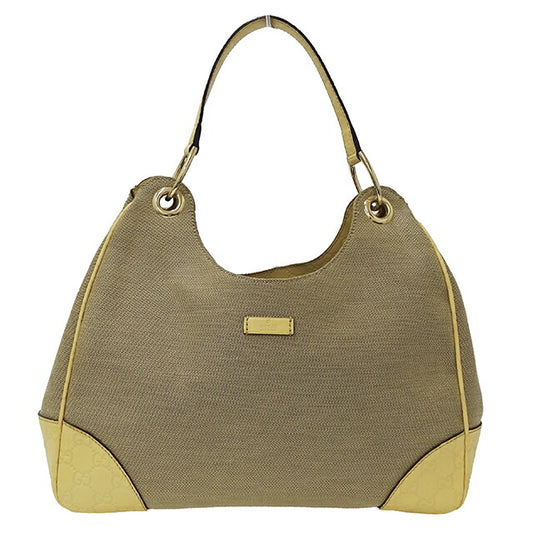 Gucci Canvas Shima Leather Shoulder Bag