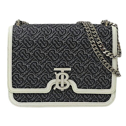 Burberry Leather Women's Shoulder Bag TB Monogram