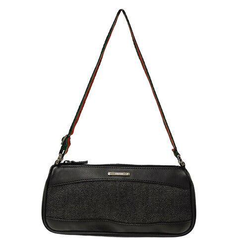 Gucci Leather Canvas Handbag Black