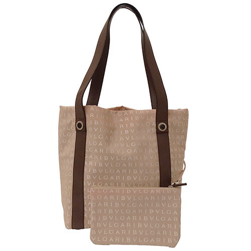 Bvlgari Canvas Logo Mania Tote Bag