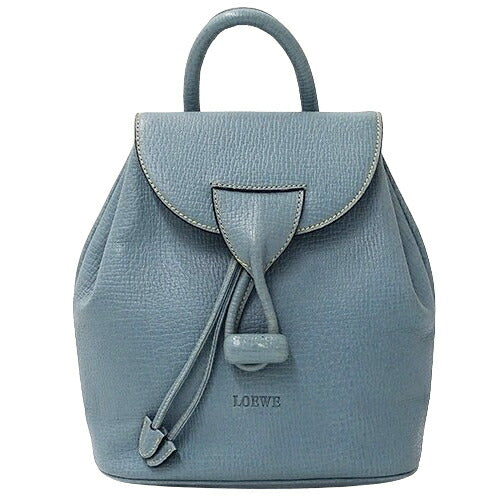 Loewe Leather Backpack Light Blue
