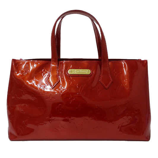 Louis Vuitton Vernis Wilshire PM Handbag Red