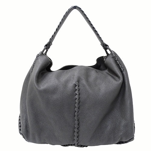 Bottega Veneta Leather Tote Bag Gray