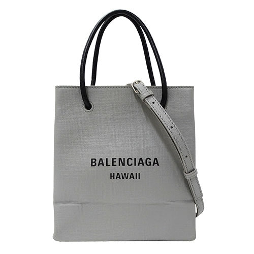 Balenciaga Leather Handbag 2way Gray