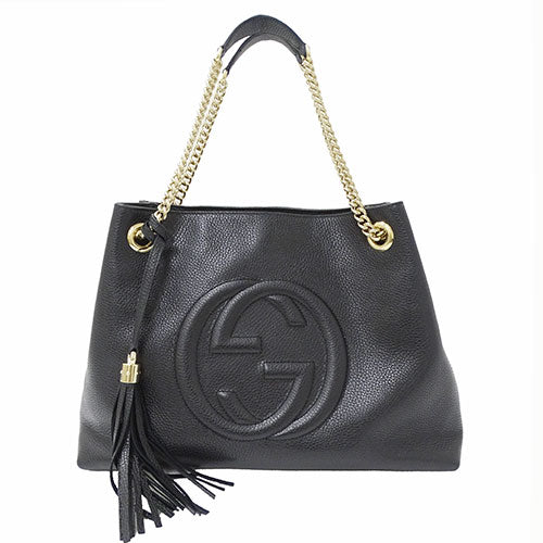 Gucci Soho Leather Tote Bag Black
