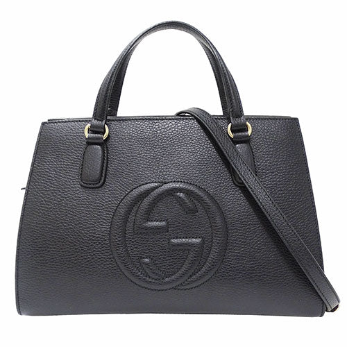 Gucci Leather Women's 2way Handbag Black