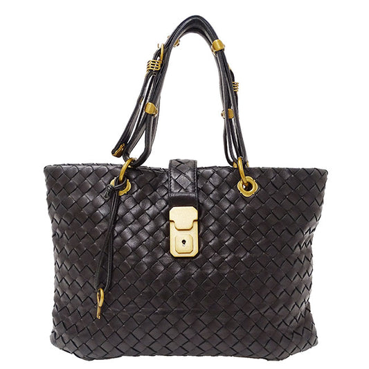 Bottega Veneta Intrecciato Leather Mini Handbag Black