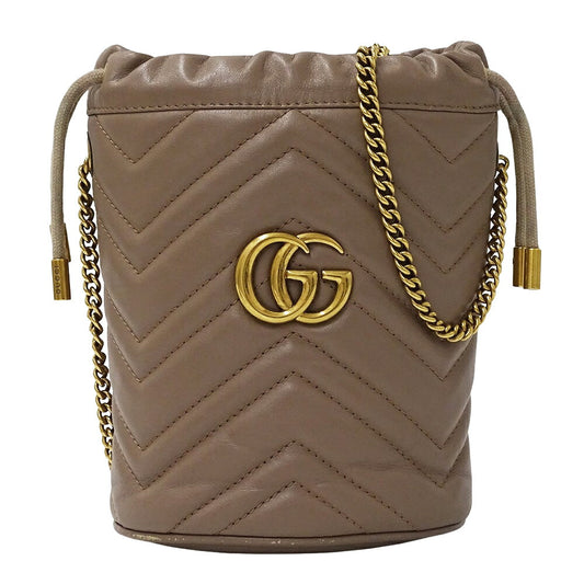 Gucci Leather GG Marmont Small Bucket Bag 575163