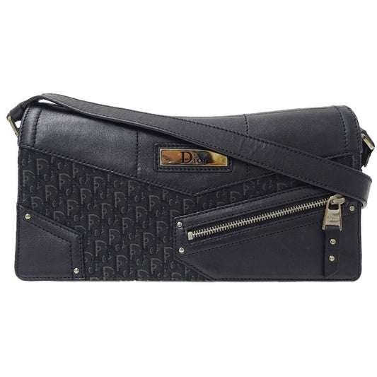 Dior Trotter Canvas Leather Shoulder Bag