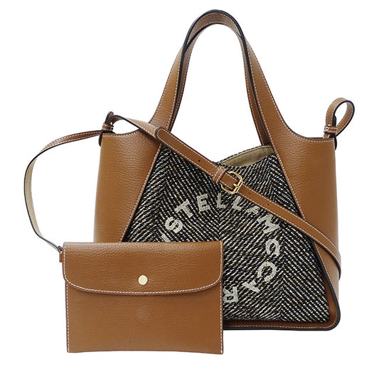 Stella McCartney Leather Wool Handbag