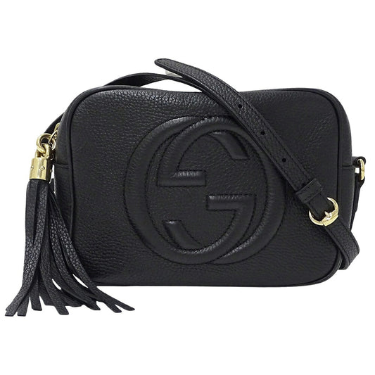 Gucci Leather Shoulder Bag Black