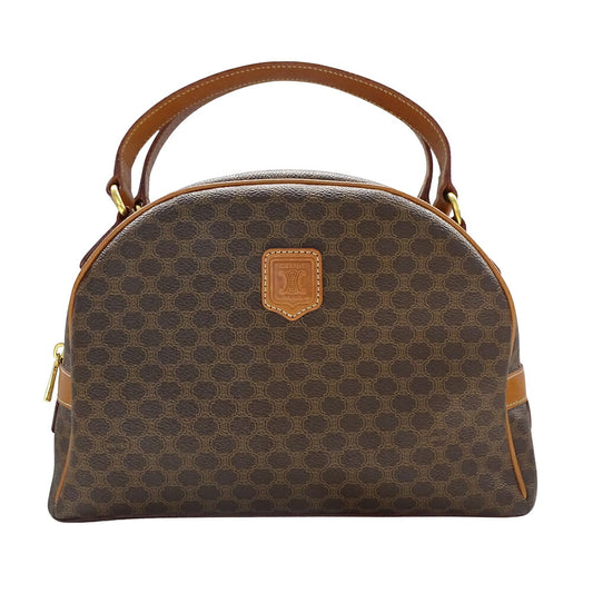 Celine Macadam PVC Handbag Brown