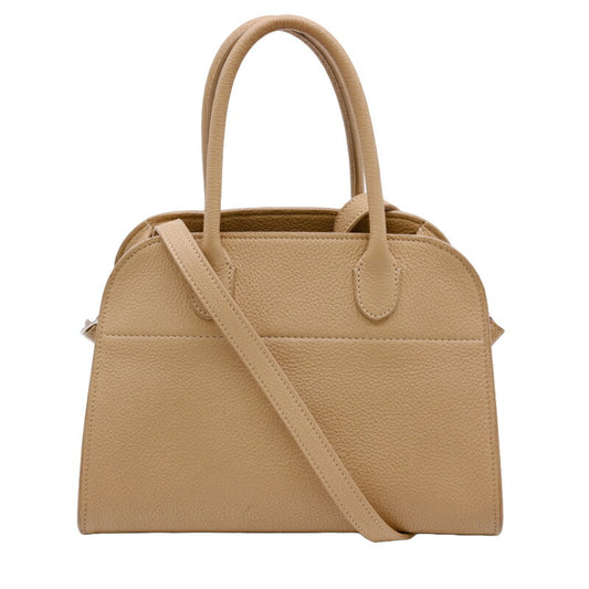 THE ROW Soft Margaux 10 Leather Handbag 2way Beige