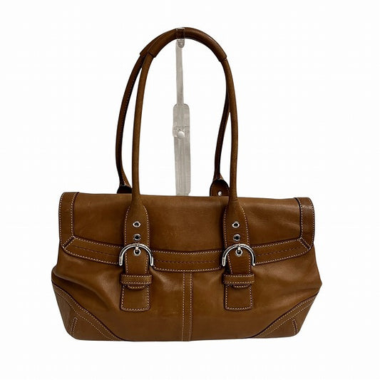 Coach Leather Flap Satchel Bag 9636