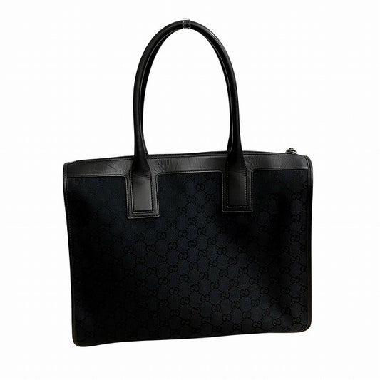Gucci GG Canvas Leather Tote Bag