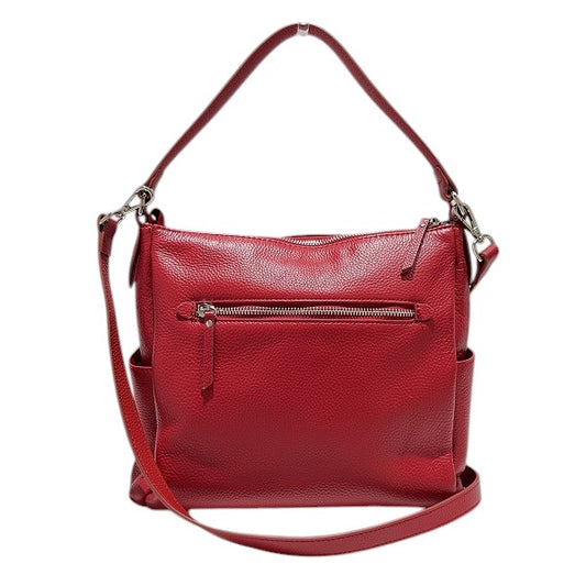 Barcos Red 2WAY Leather Handbag