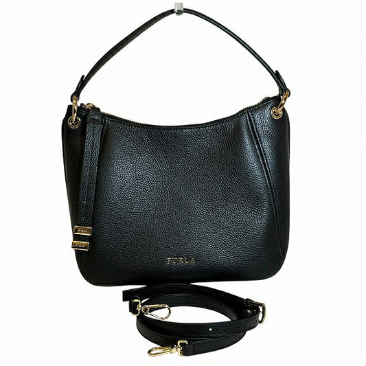 Furla Black Leather 2Way Shoulder Bag