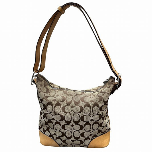 Coach Signature Canvas Leather Shoulder Bag 6347