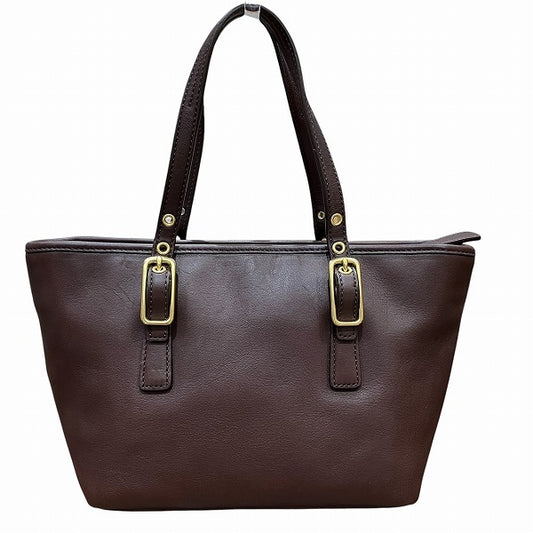 Coach Leather Handbag 9846 Brown