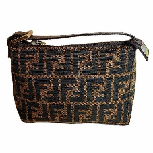 Fendi Nylon Leather Zucca Cosmetic Pouch