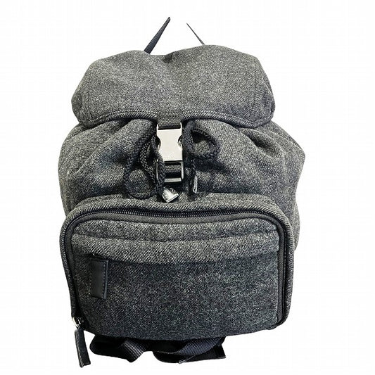 Prada Gray Wool Canvas Backpack
