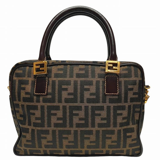 Fendi Zucca 2way Canvas Leather Bag