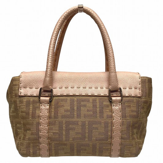 Fendi Mini Linda Canvas Leather Handbag