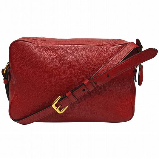 Prada Red Leather Shoulder Bag 1BH079