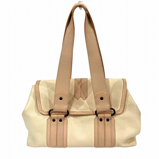 Chloe Leather Beige Handbag