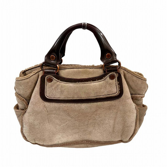 Celine Shearling Leather Boogie Bag Handbag