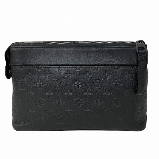Louis Vuitton Monogram Shadow Pochette Voyage Souple Clutch M82545