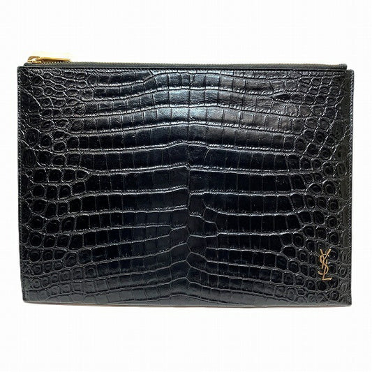 Yves Saint Laurent Leather Tablet Clutch 607779