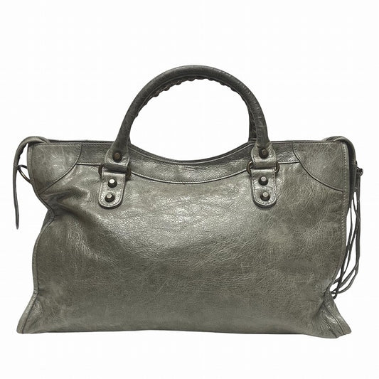 Balenciaga The City 2way Gray Leather Bag