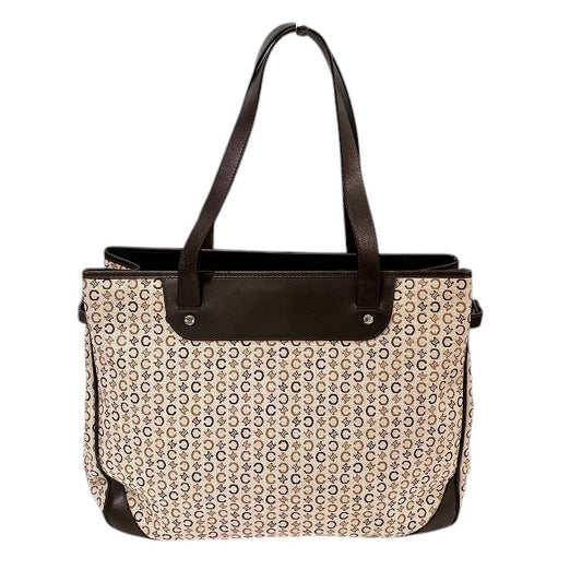 Celine C Macadam Canvas Leather Handbag