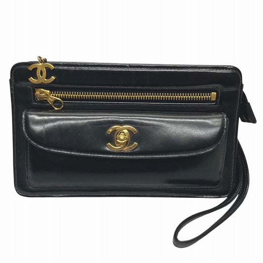 Chanel Vintage Leather Clutch Bag