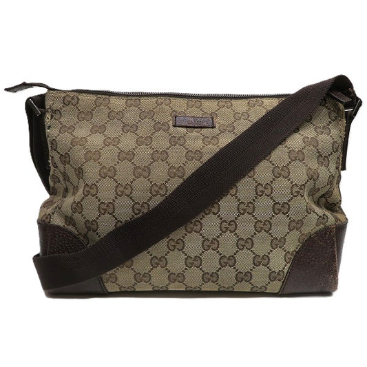 Gucci GG Canvas Leather Shoulder Bag 114273