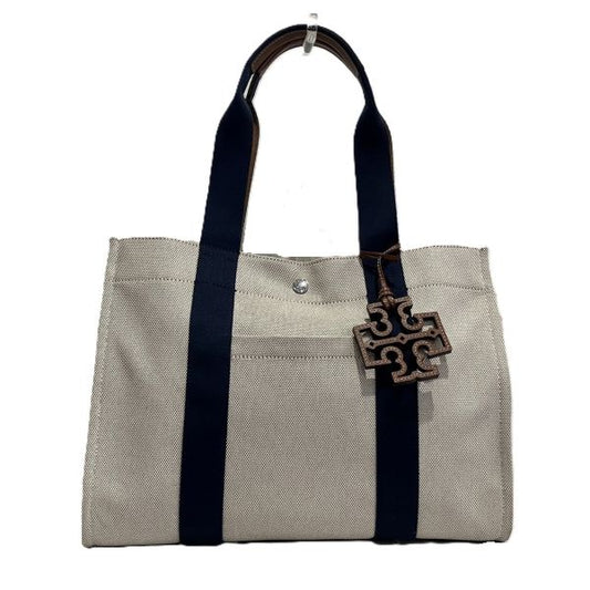 Tory Burch Canvas Leather Tote Bag