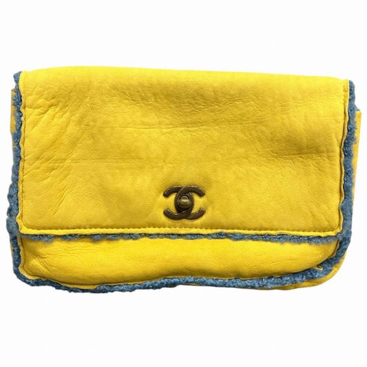 Chanel Mouton Turn Lock Clutch Bag