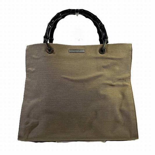 Gucci Bamboo Nylon Canvas Tote Bag