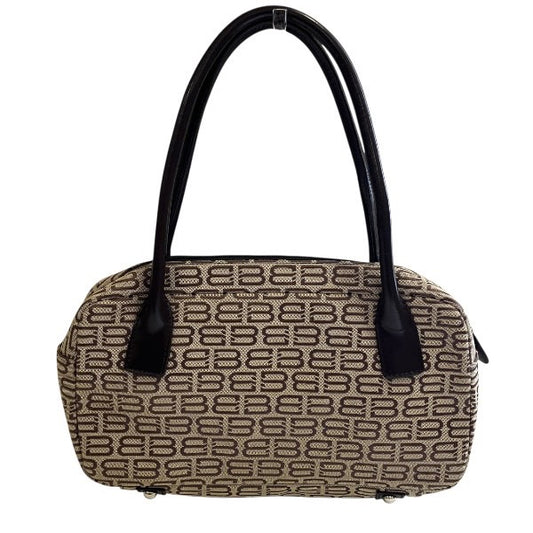 Balenciaga Canvas Leather Brown Tote Bag
