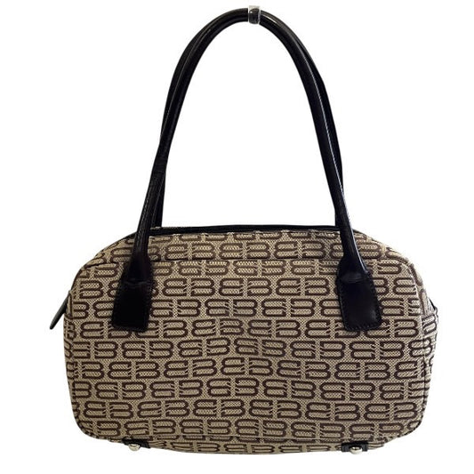 Balenciaga Canvas Leather Brown Tote Bag