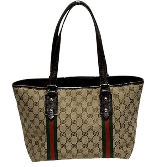 Gucci Canvas Leather Tote Bag 137396