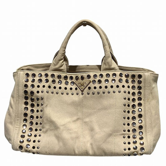 Prada Canvas Tote Bag Beige