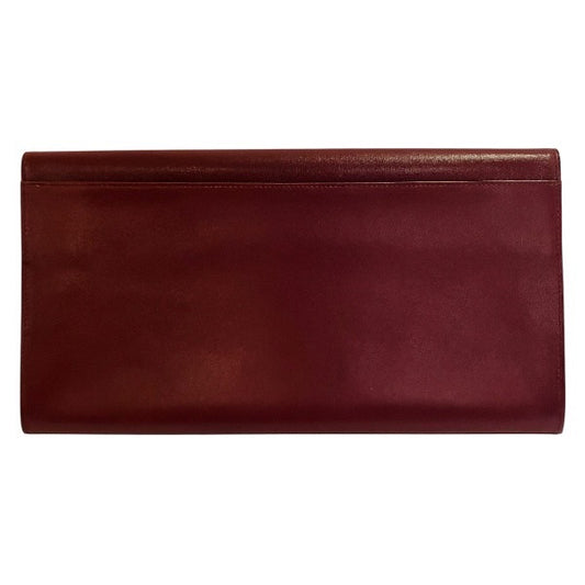 Cartier Must Line Bordeaux Leather Clutch Bag
