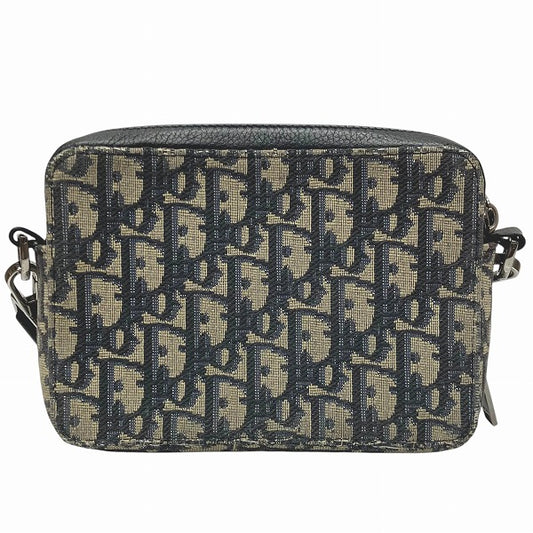 Dior Jacquard Canvas Leather Shoulder Bag