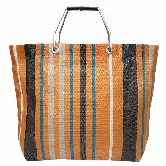 Marni Flower Cafe Stripe Mesh Tote Bag