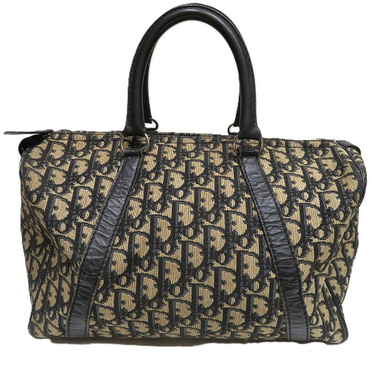 Dior Trotter Canvas Leather Handbag