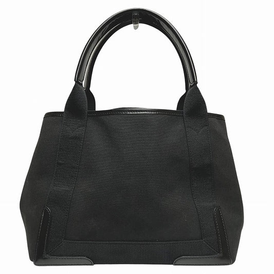 Balenciaga Small Cabas Canvas Leather Tote Bag