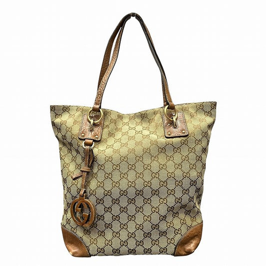 Gucci GG Canvas Leather Tote Bag 247237