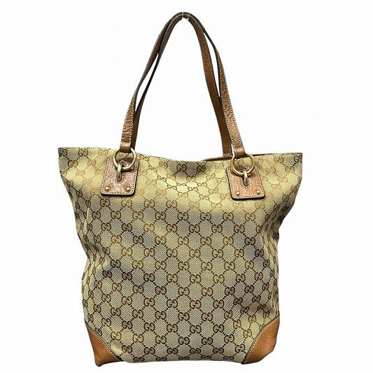 Gucci GG Canvas Leather Tote Bag 247237